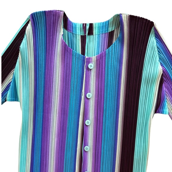 RARE Pleats Please Issey Miyake gradient cardigan - Picture 3 of 8